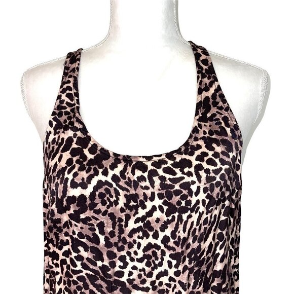 Nation Ltd Paloma Dress Medium M Womens Animal Print Brown Tan Made In USA - Picture 8 of 12